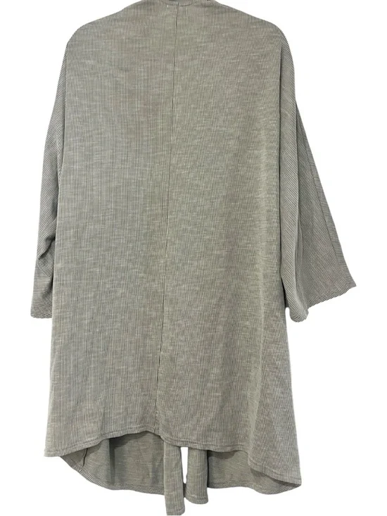 Anthro Donni OS Plus Beige Duster Cardigan Coastal Minimalist Lounge Pockets - Picture 9 of 10